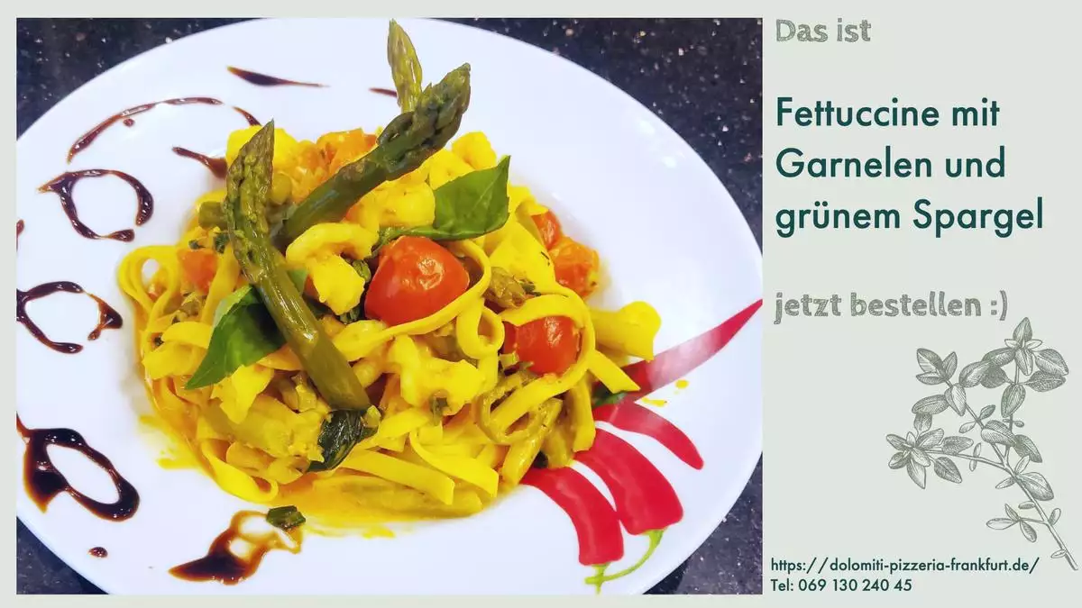 Fettuccine mit Garnelen