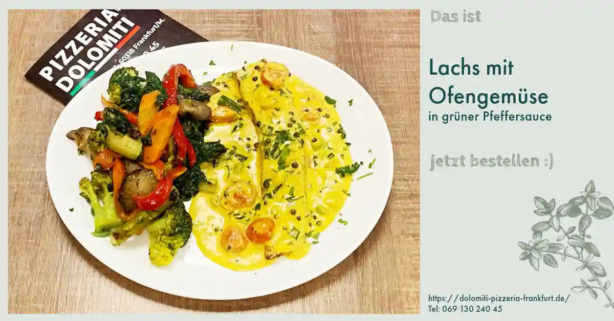 Lachs auf Ofengemüse
