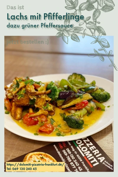 Lachs mit Pfifferlinge in grüner Pfeffersauce 400x600 Lachs mit Pfifferlinge in grüner Pfeffersauce