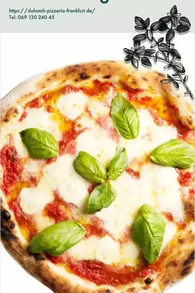 Pizza Margherita bei Dolomiti