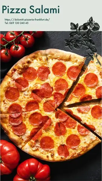 Pizza Salami bei Dolomiti